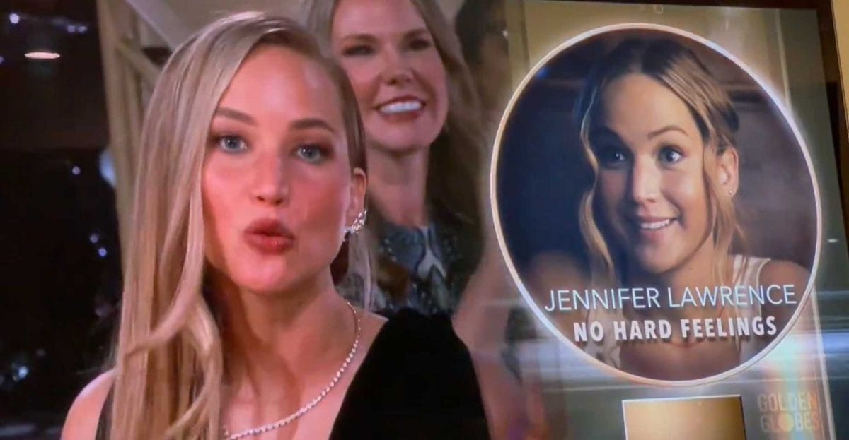 Jennifer Lawrence ragyogott a Golden Globe-on – A legviccesebb pillanat