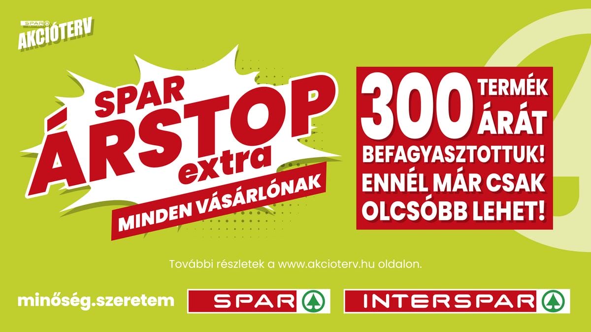 Vegyes bolt - A SPAR 300 termékének ára nem változik a nyári időszakban