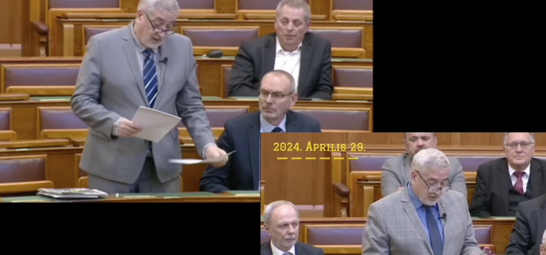 Fideszes képviselő szó szerint azonos mondatokat ismételt a parlamentben
