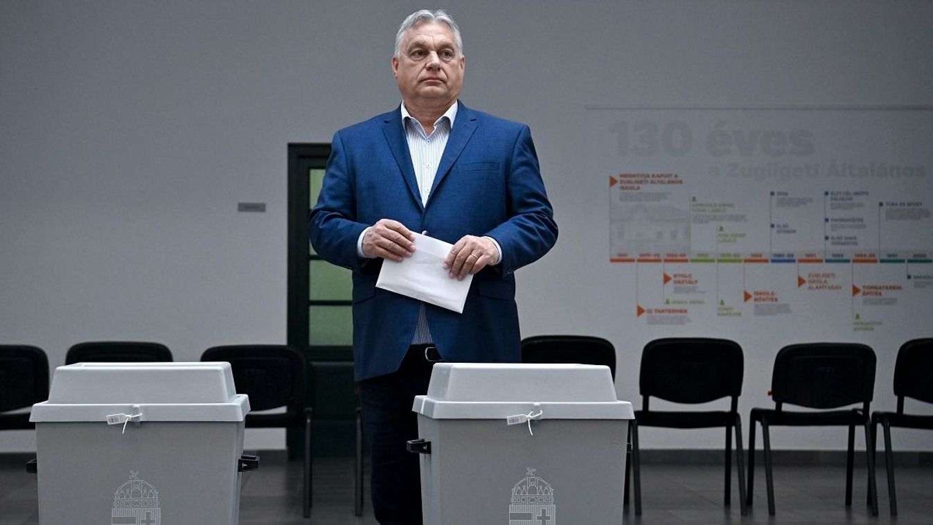 A békére és stabilitásra szavazás jegyében: Orbán Viktor is leadta a szavazatát a Fideszre