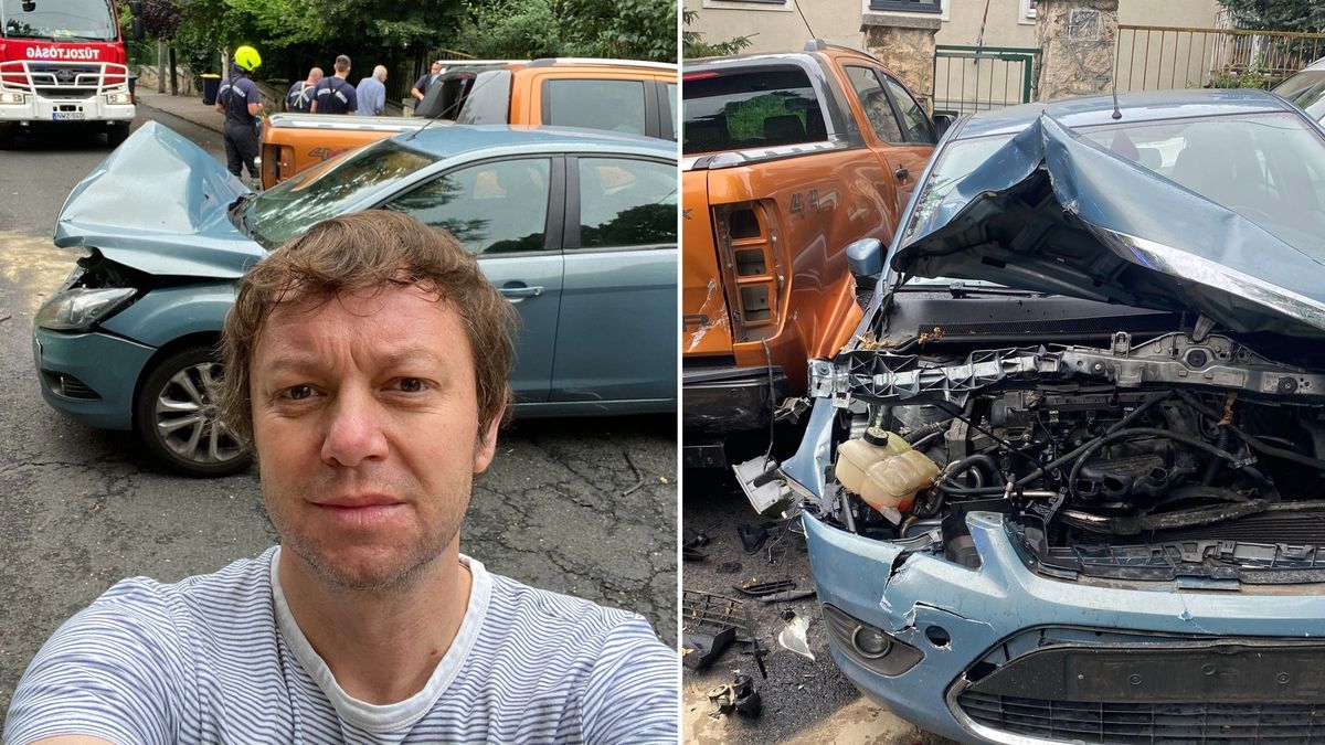 Híres magyar humorista autója tragikus balesetben totálkáros – Fotók és videó a helyszínről!