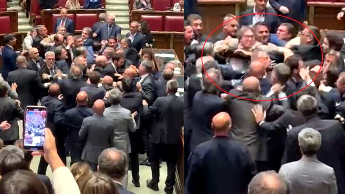Felfordulás az olasz parlamentben: Tömegverekedés videóra rögzítve!