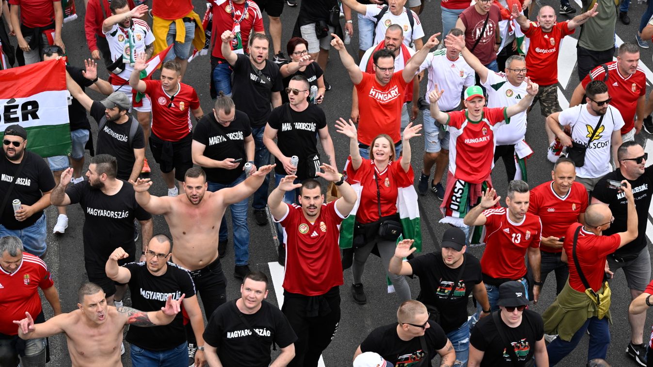 Magyar szurkolók árasztják el Stuttgart utcáit a skótok elleni meccs előtt: lenyűgöző fotógaléria