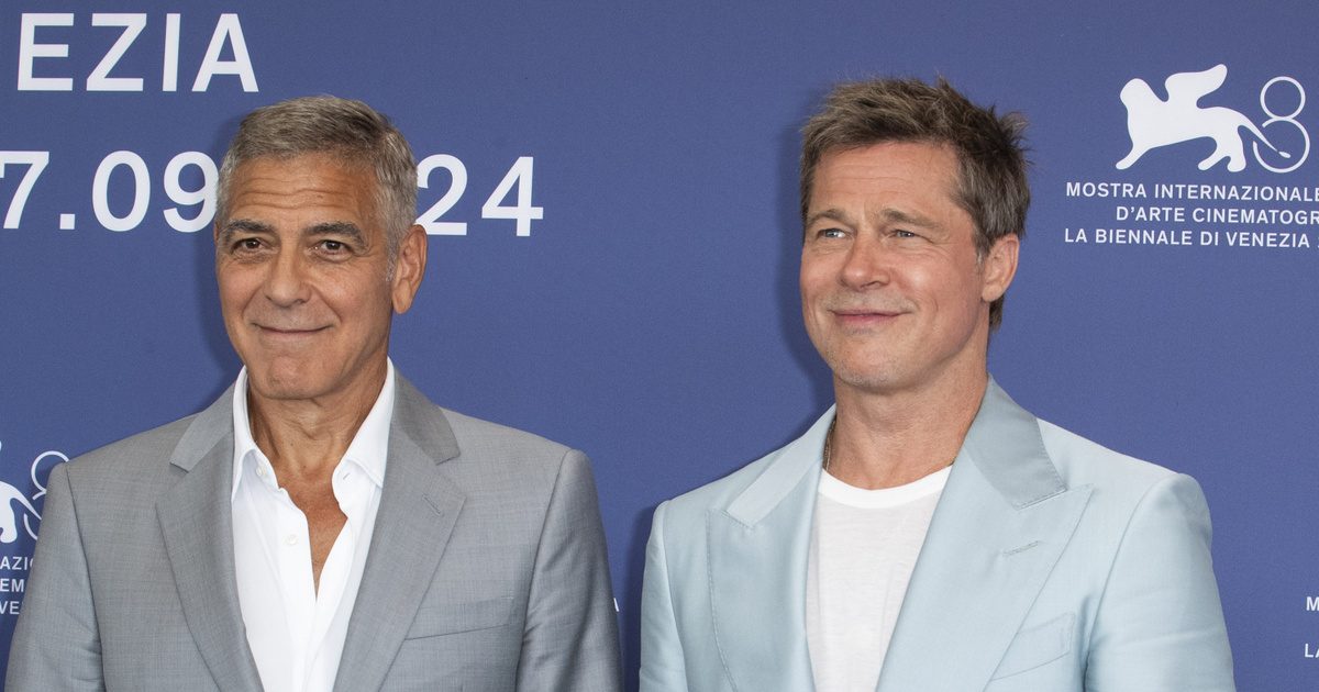 A paparazzifotók csúcspontja: Brad Pitt és barátnője Amal a velencei filmfesztiválon George Clooney oldalán