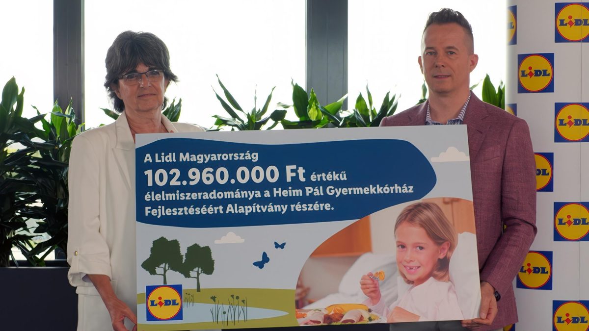 Lidl: Nagyvonalú adománnyal segíti a Heim Pál Gyermekkórházat