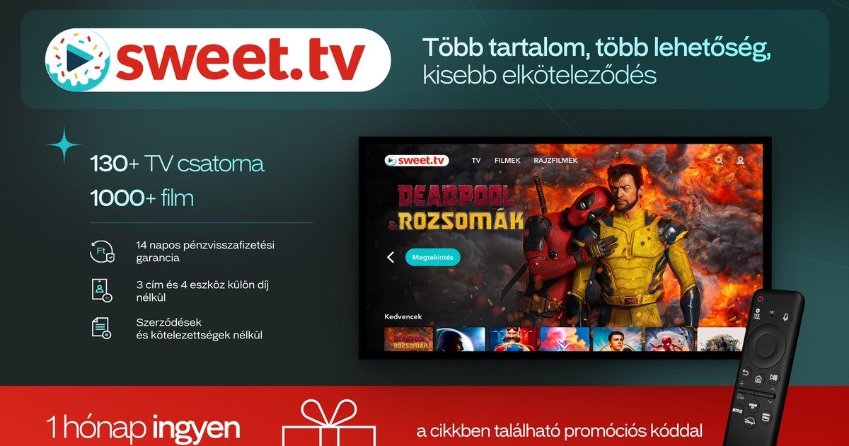 Kimeríthetetlen film- és TV-kínálat a SWEET.TV streamingszolgáltatással