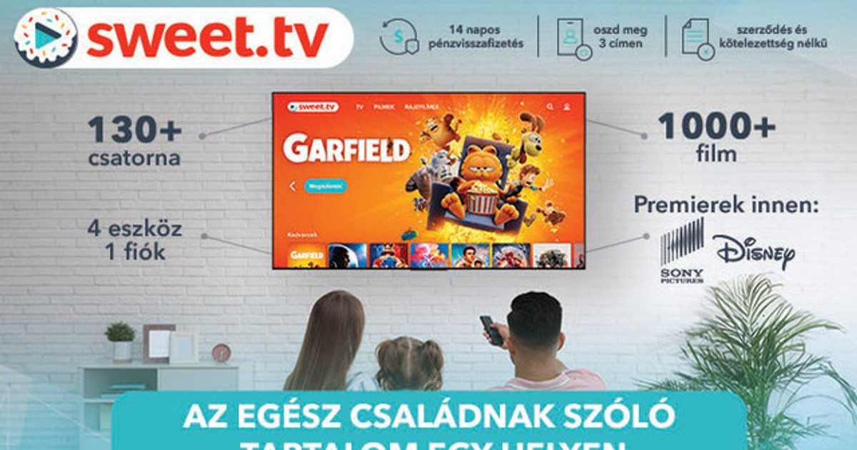 A SWEET.TV egyetlen platformon kínál TV-csatornákat és globális filmpremiereket