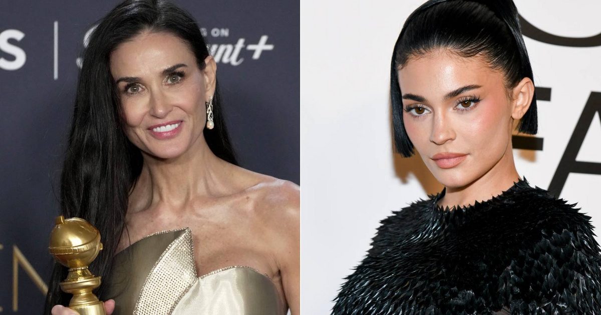 Kínos pillanat: Demi Moore szándékosan figyelmen kívül hagyja Kylie Jennert a Golden Globe-gálán